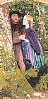 Arthur Hughes Famous Paintings - The Long Engagement